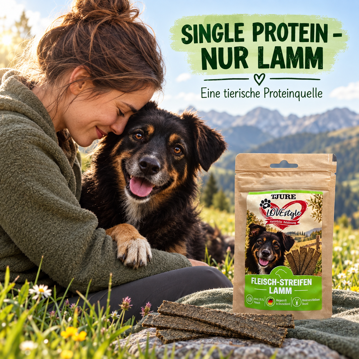 TJURE Lovestyle strisce di carne AGNELLO 65g.