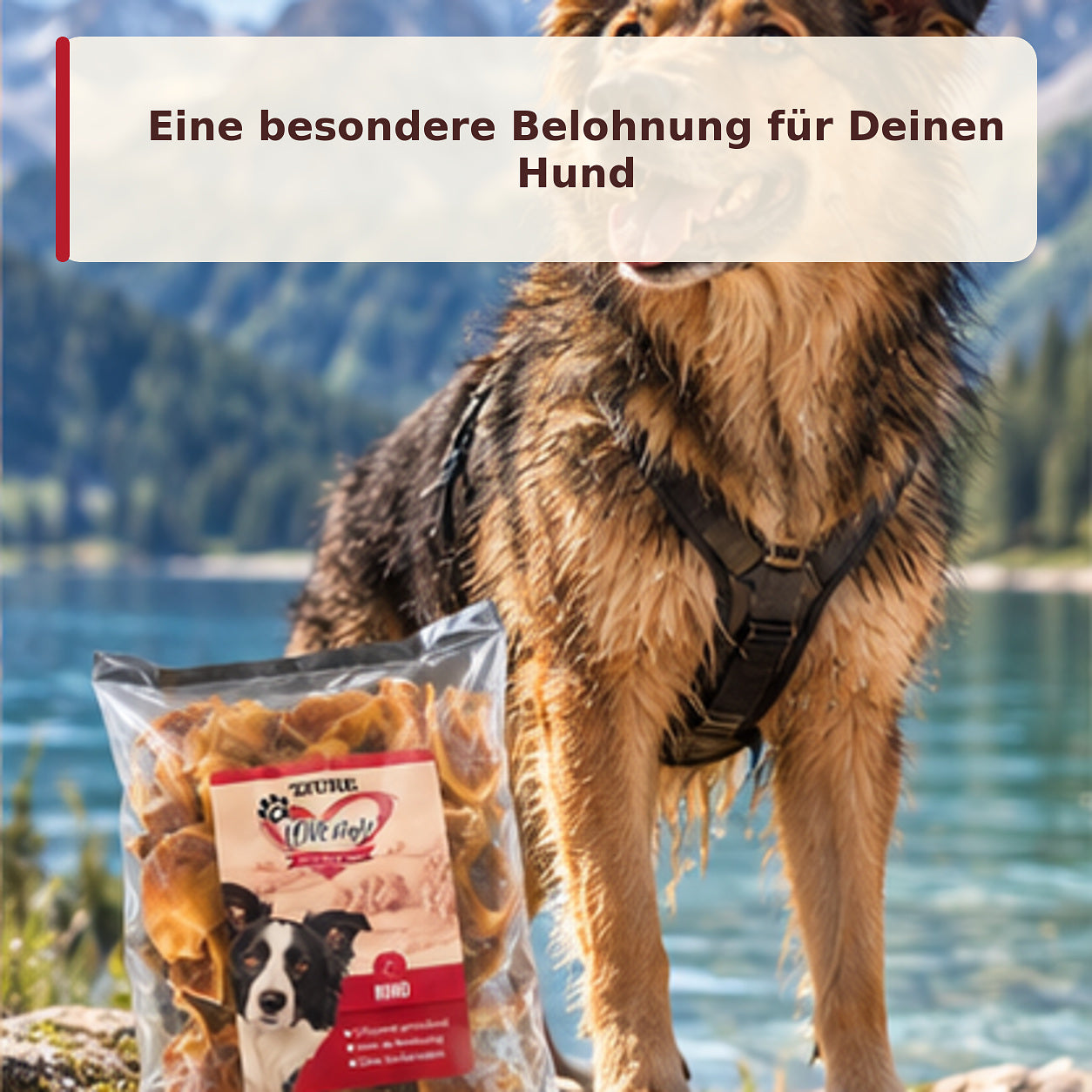 TJURE LOVESTYLE Cane - Pelle di testa di manzo 500 g