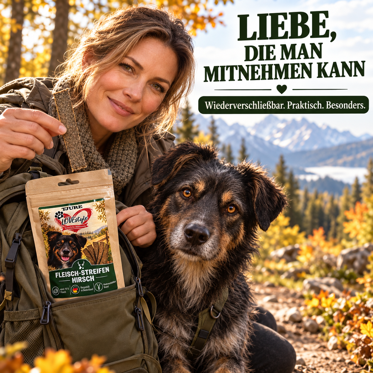 TJURE Lovestyle strisce di carne CERVO 65g.