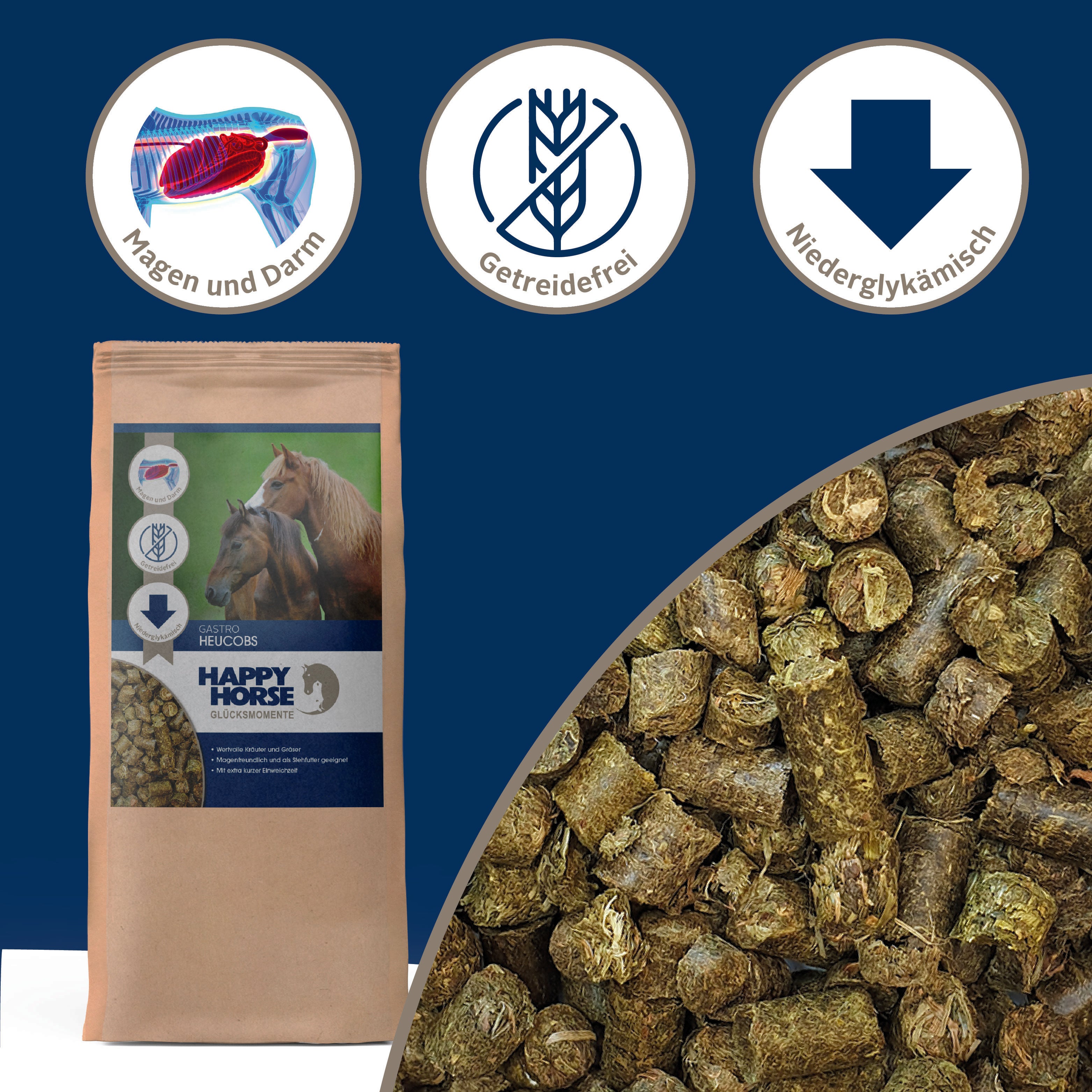 Happy Horse Gastro Heucobs - si ammorbidisce rapidamente e delicato per lo stomaco