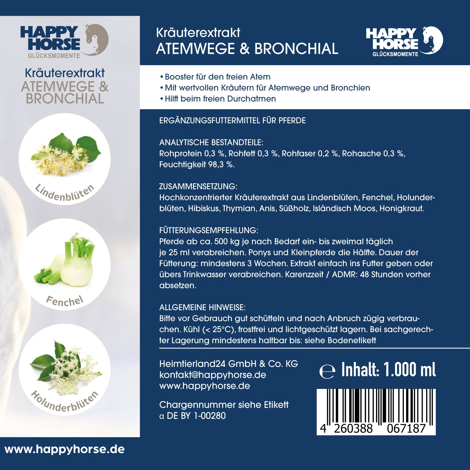 Happy Horse Vie respiratorie & Succo bronchiale 1.000 ml
