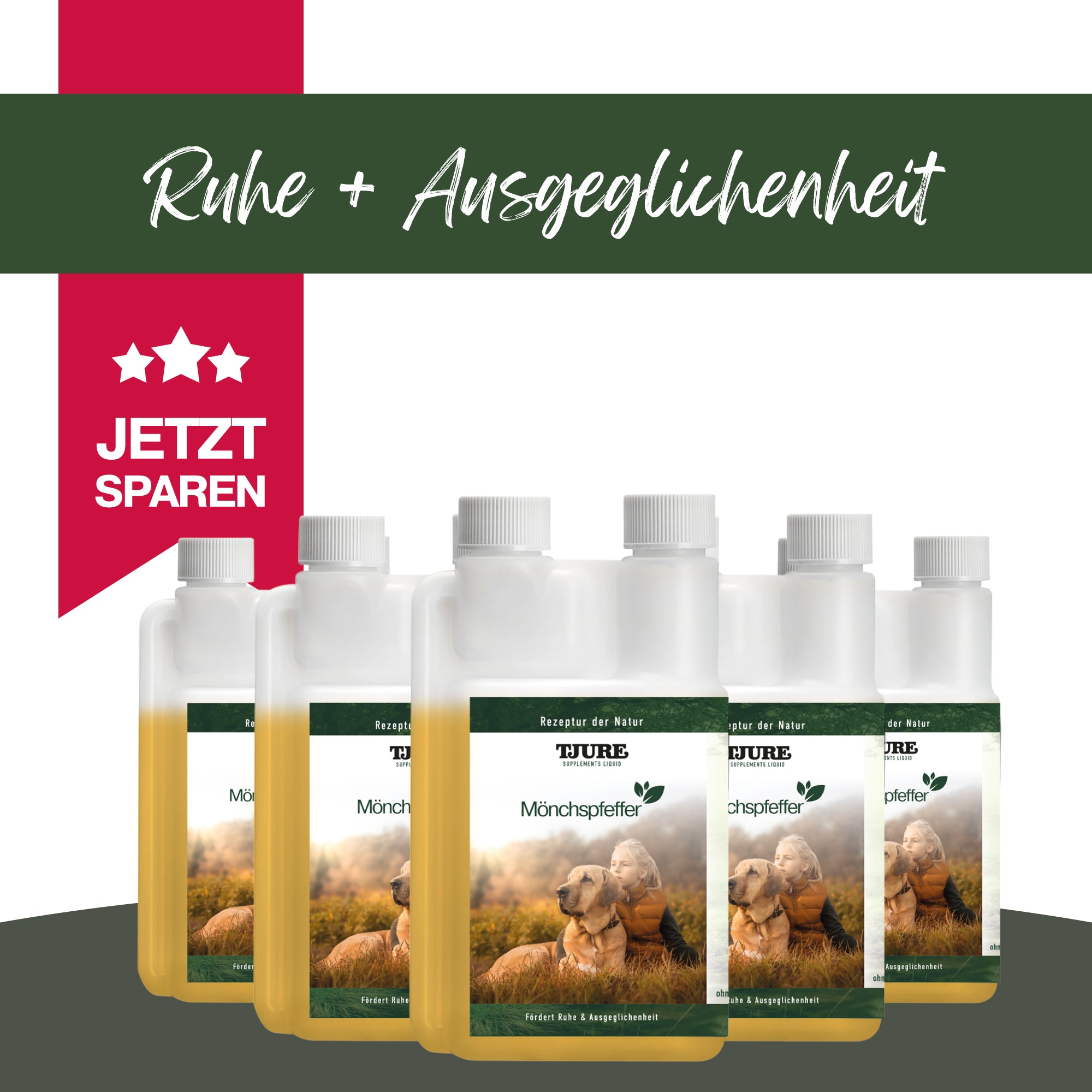 TJURE - Liquido di Agnocasto - 500 ml | Equilibrio ormonale per cani felici | in calore | falsa gravidanza