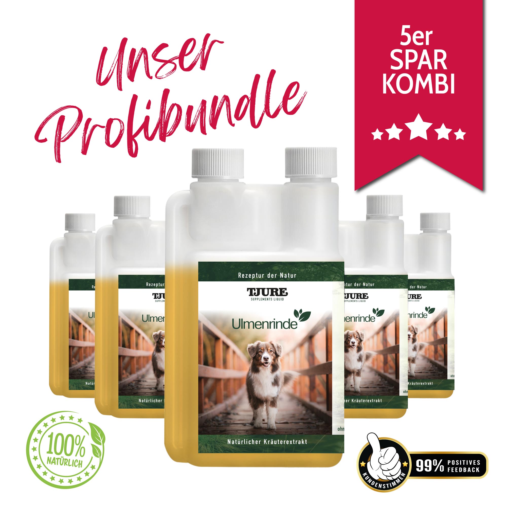TJURE - Corteccia di olmo liquida 500ml - | Forza naturale per una buona sensazione di benessere addominale