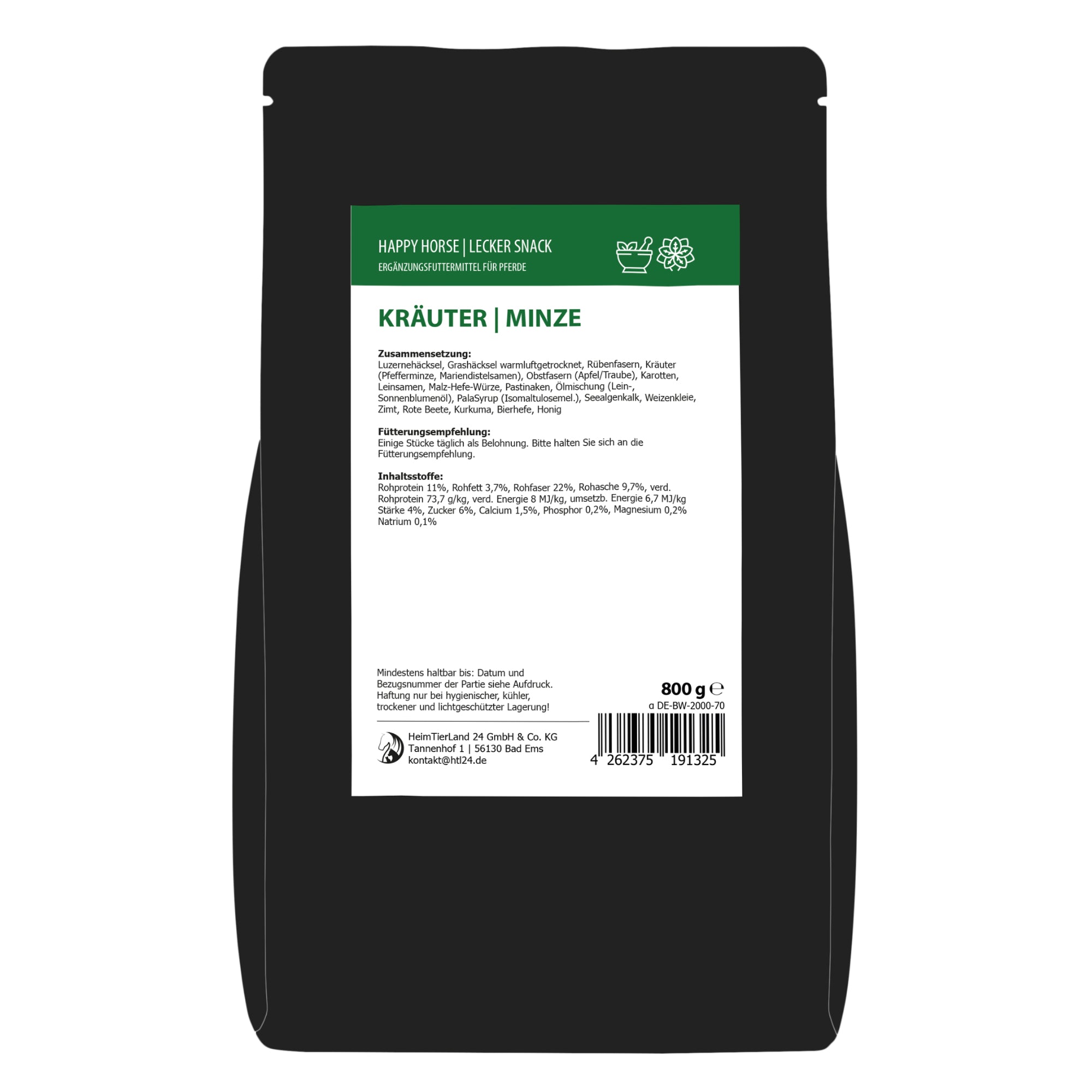 Happy Horse Snack Gustoso Erbe Menta 800 g