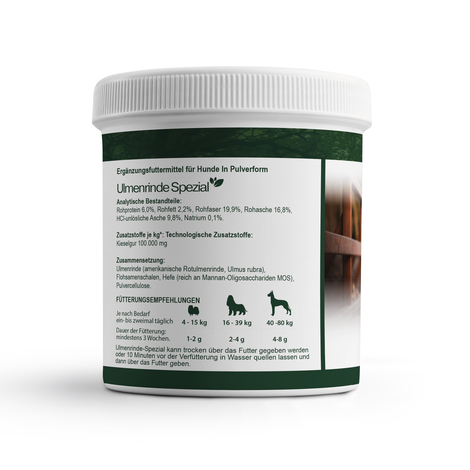 TJURE Corteccia di Olmo Speciale – Aiuto per stomaco e digestione dei cani 150 g molto concentrato