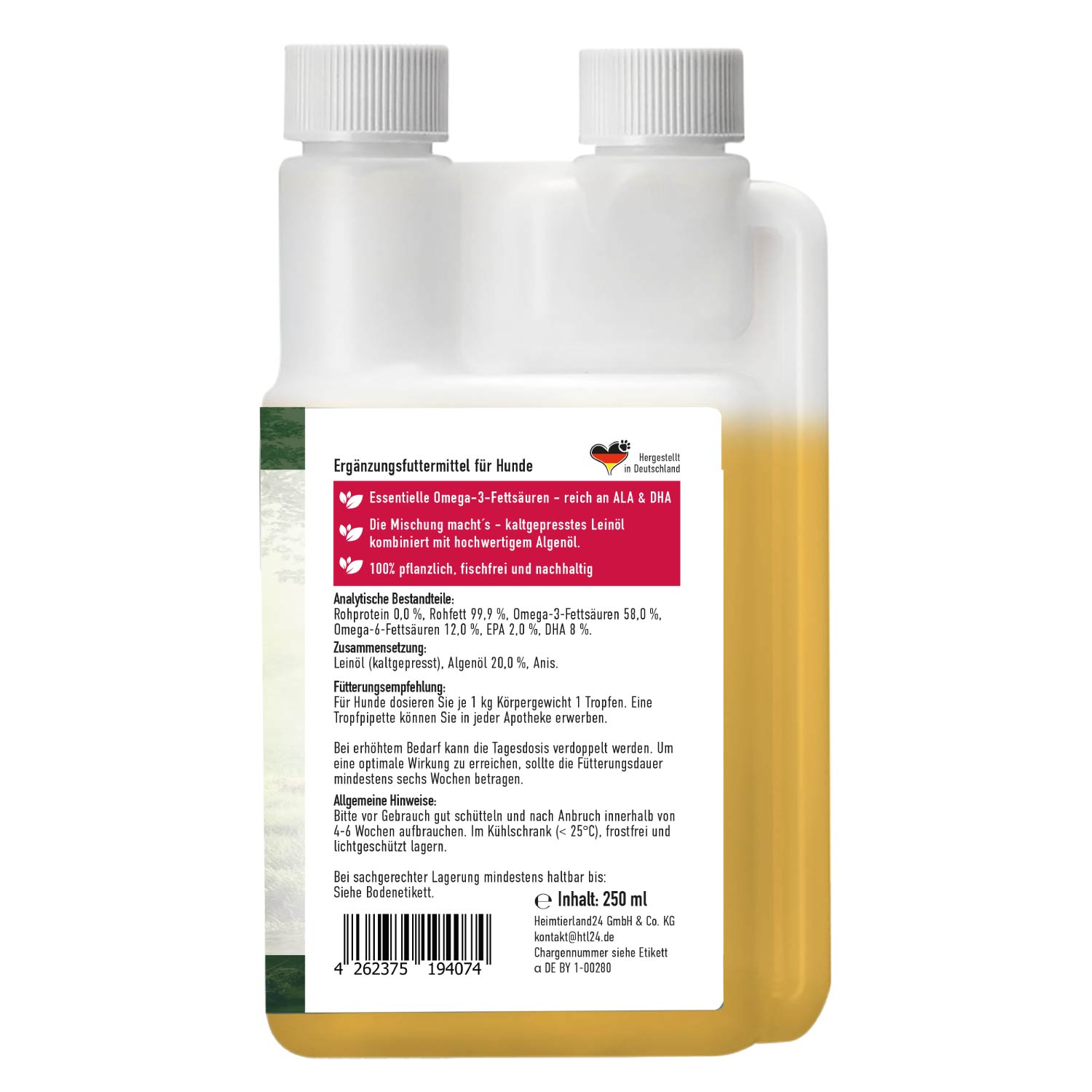 Tjure Olio Omega-3 per cani 250 ml