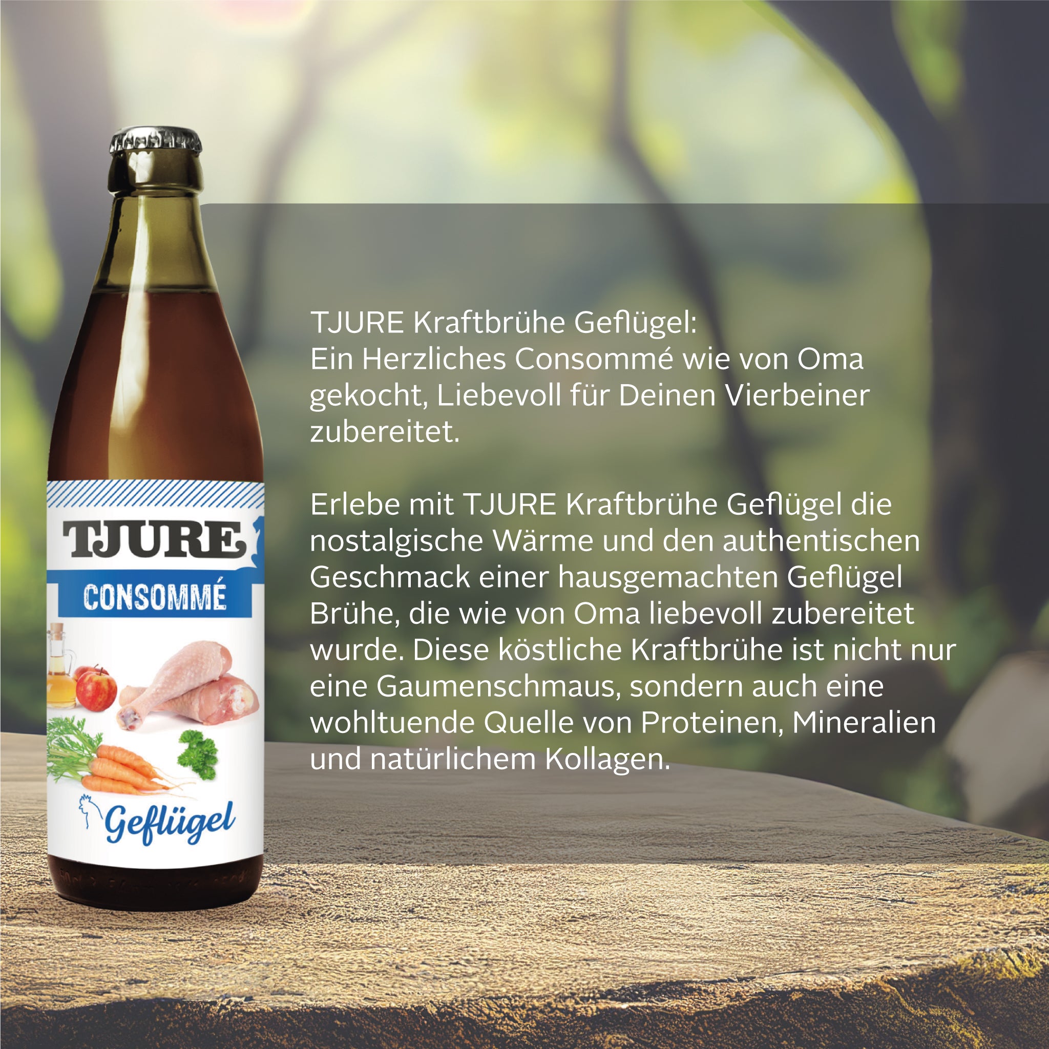 TJURE - Brodo concentrato di pollo - bottiglia da 320 ml