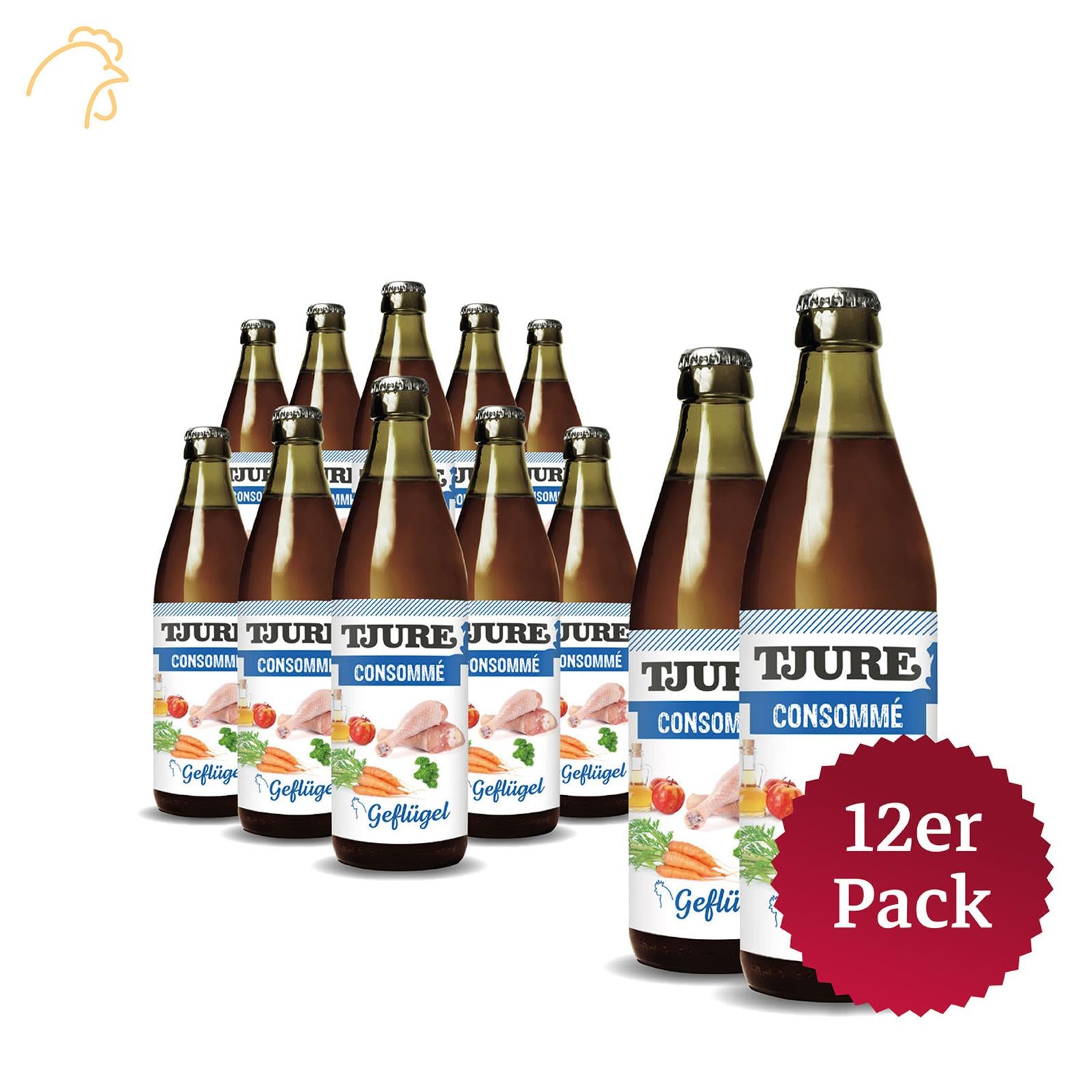 TJURE - Brodo concentrato di pollo - bottiglia da 320 ml
