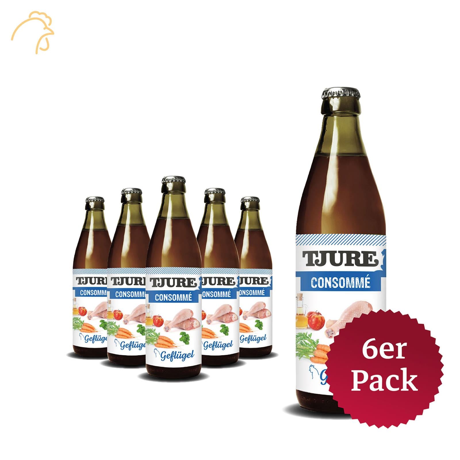 TJURE - Brodo concentrato di pollo - bottiglia da 320 ml