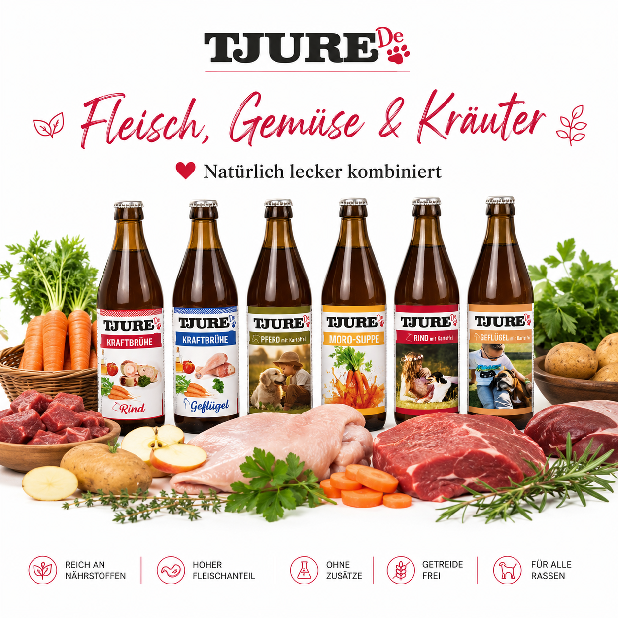 TJURE Smoothie per Cani - "Tutto in Uno" - 6 x 320 ml | Offerta Risparmio