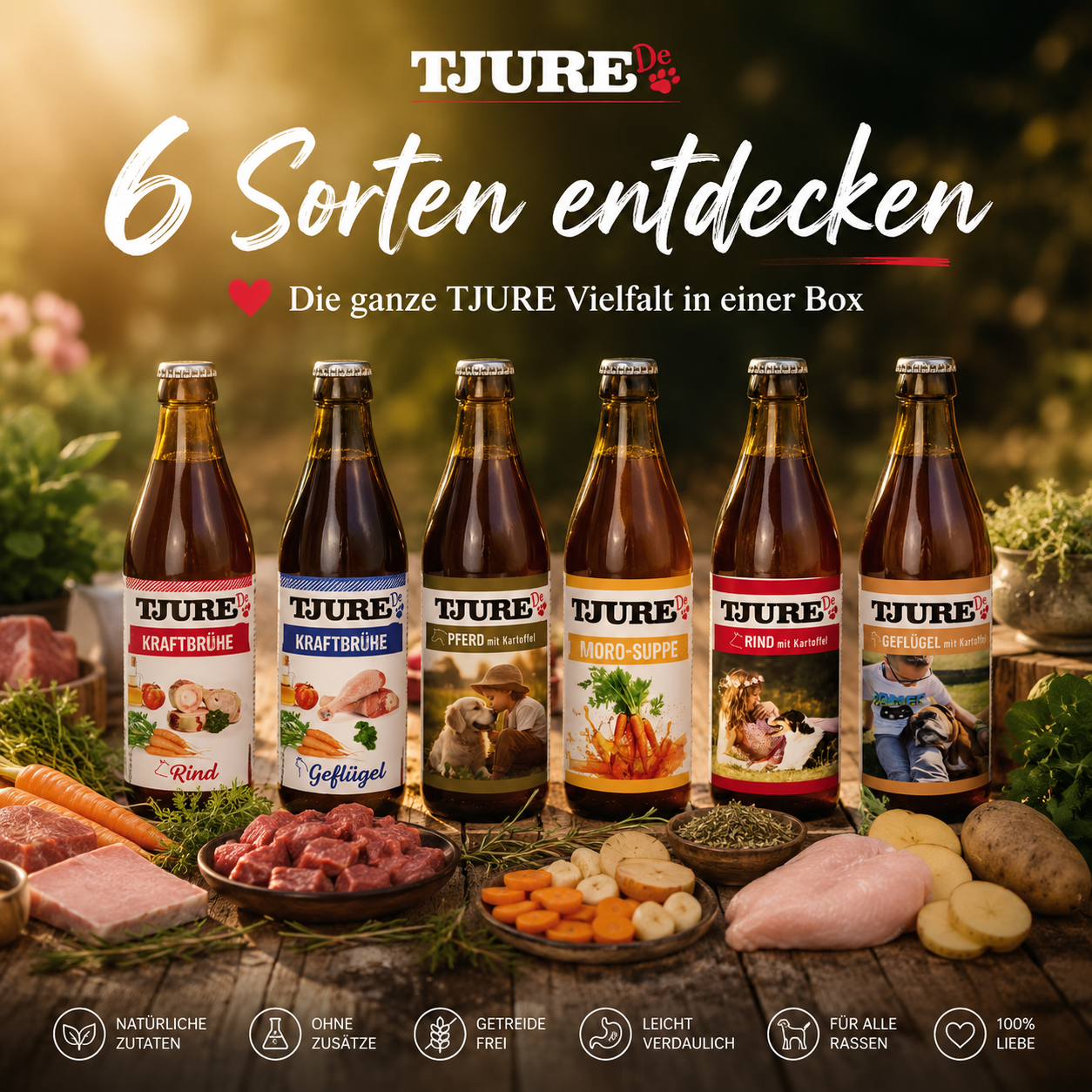 TJURE Smoothie per Cani - "Tutto in Uno" - 6 x 320 ml | Offerta Risparmio