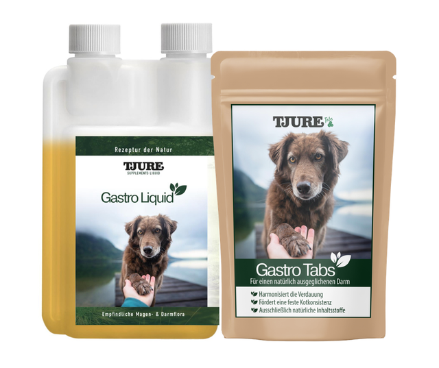 TJURE - Pacchetto Gastro | Tabs 250 g + 500 ml Gastro Liquid | Per uno stomaco e intestino sani