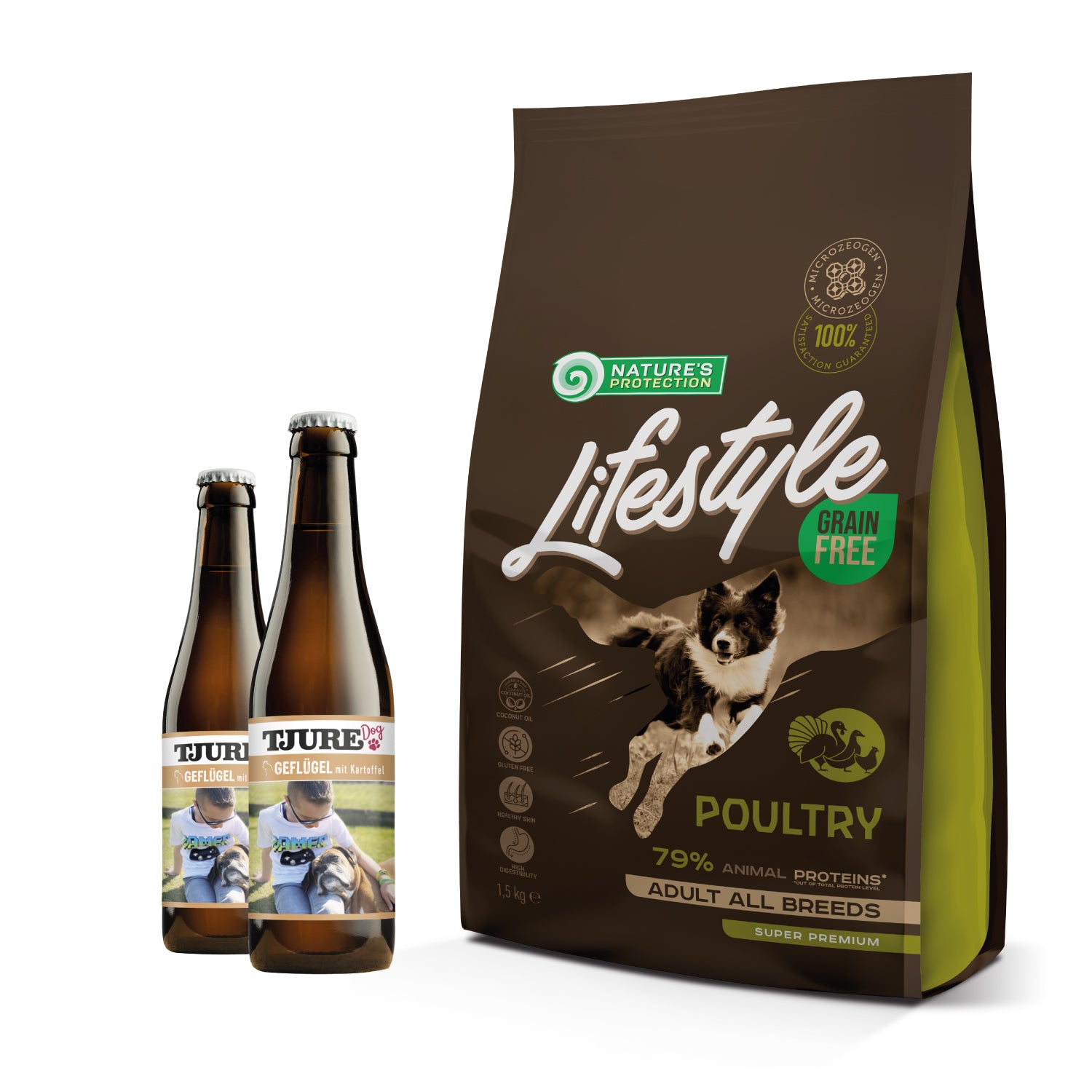 TJURE Lifestyle POLLAME E PATATE 10 kg confezione risparmio di alimento secco senza cereali per tutte le razze