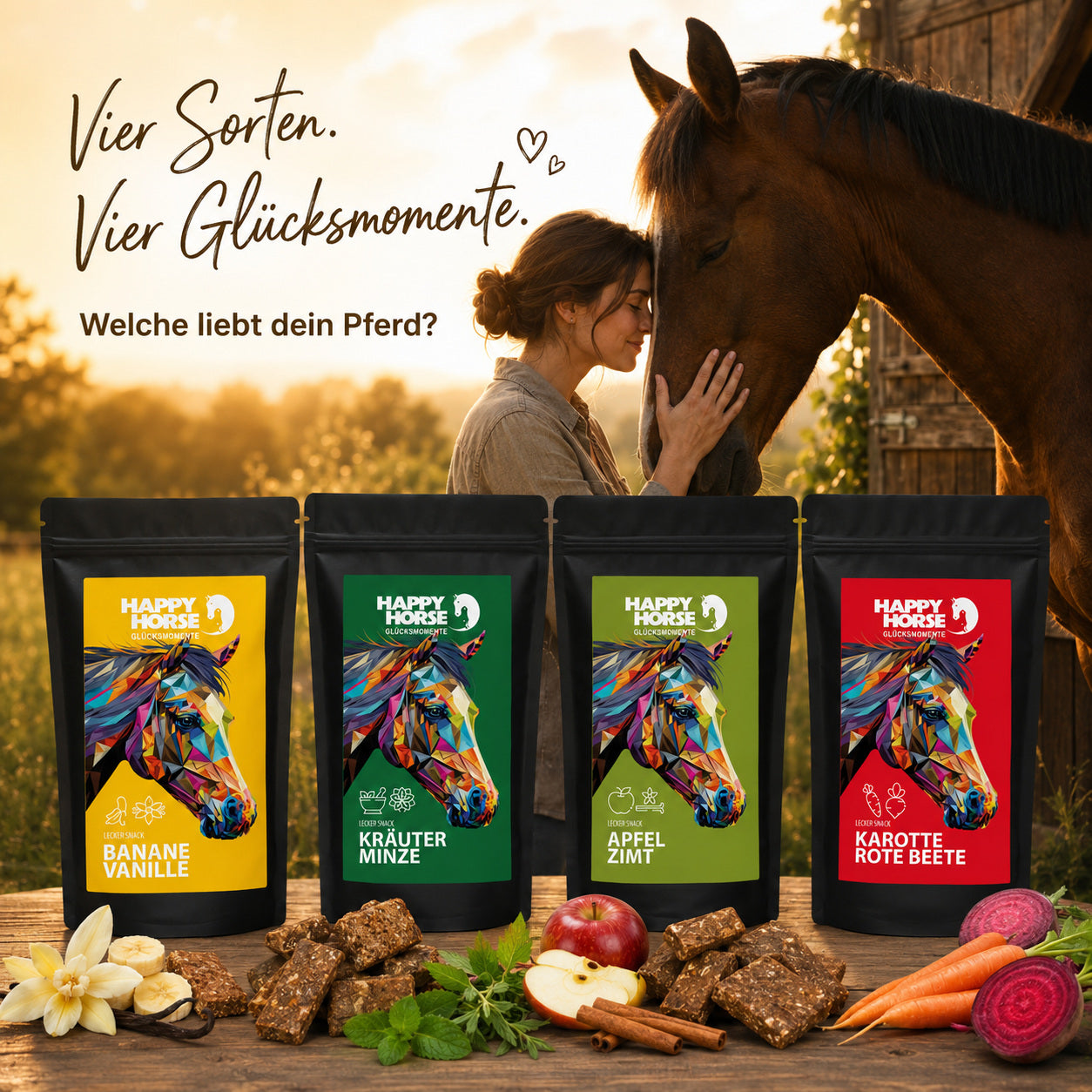 Happy Horse - Scatola risparmio "Snack gustosi" 4 x 800 g