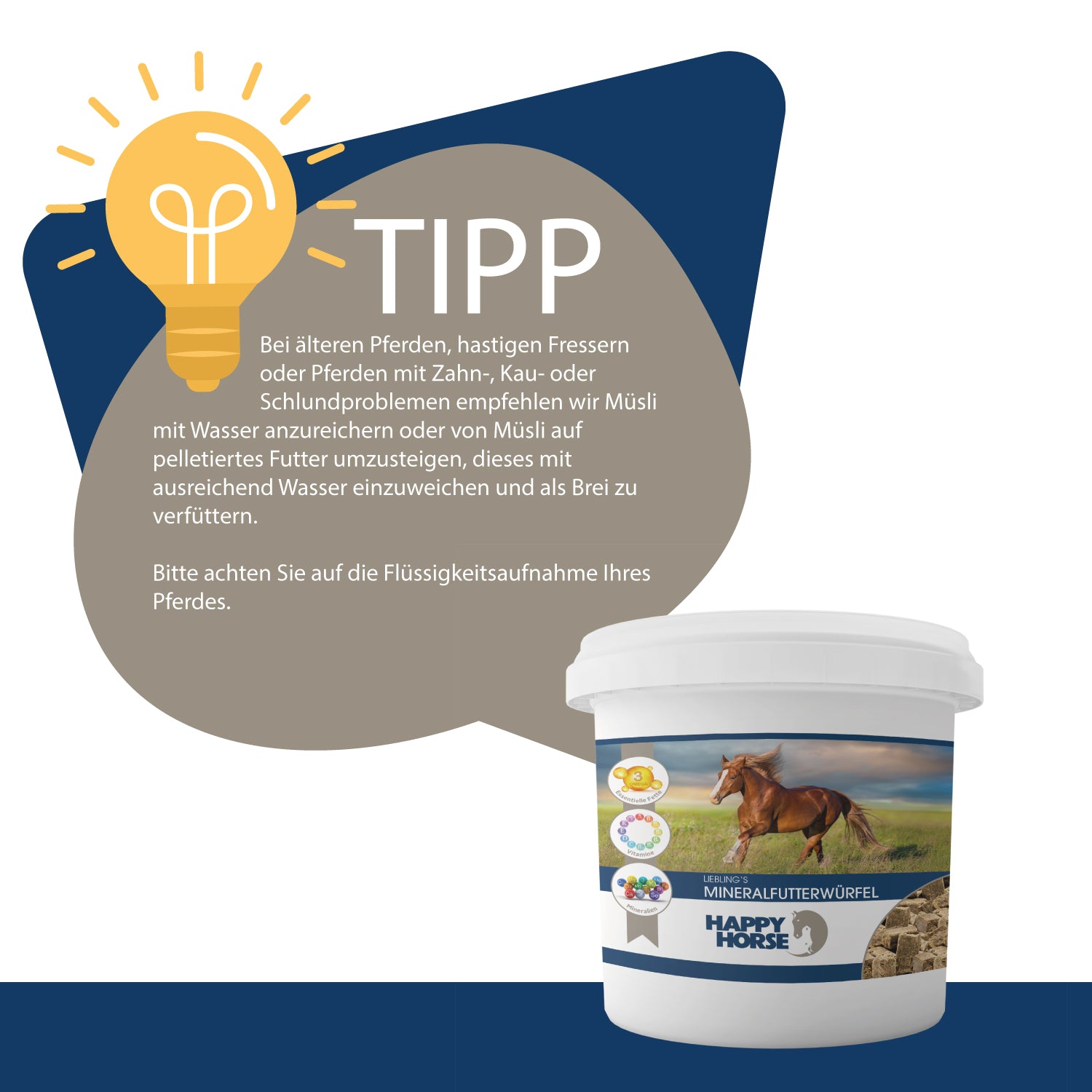 HAPPY HORSE Cubetti di mangime minerale preferiti 5 kg