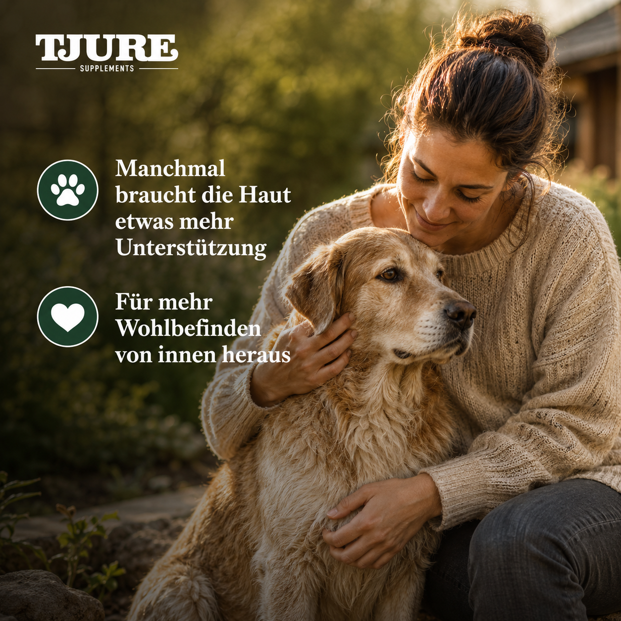 TJURE - Pelle Plus 500 g | per problemi di pelle e pelo | con acidi grassi Omega-3/Omega-6