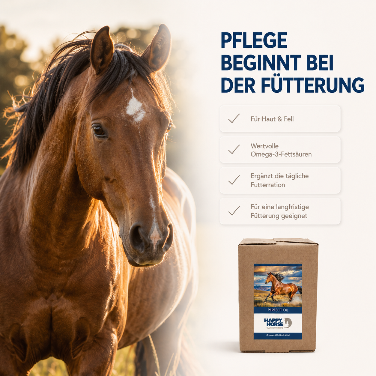 HAPPY HORSE Olio Perfetto - Olio di lino 5 litri