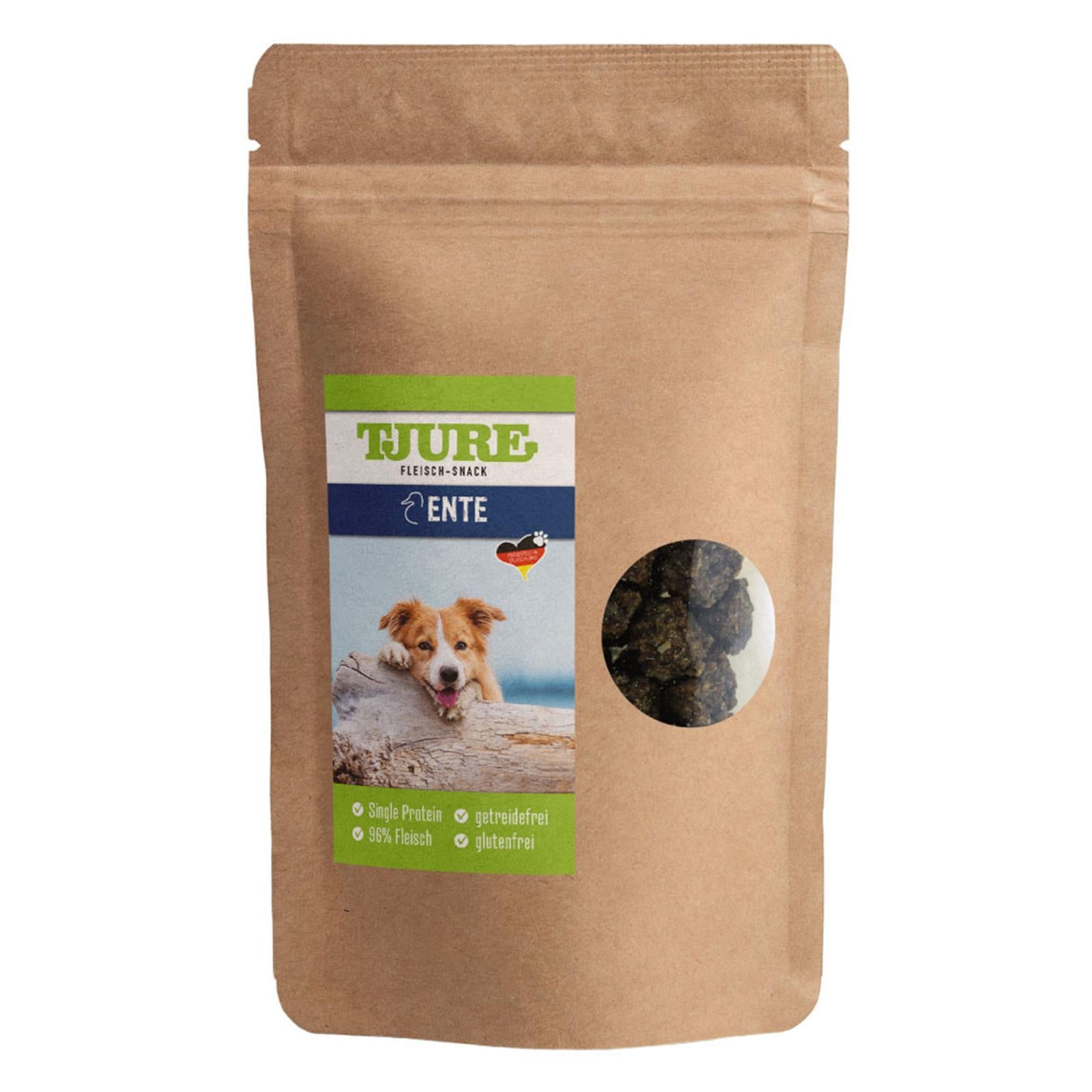 Tjure Cane - Snack Box da 150 g ciascuno (Anatra, Manzo, Pollo)