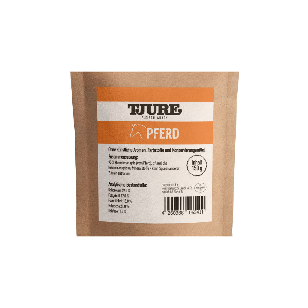 Tjure Cane - Snack Cavallo 150 g | per allergici | essiccato all'aria | ricompensa più semplice |