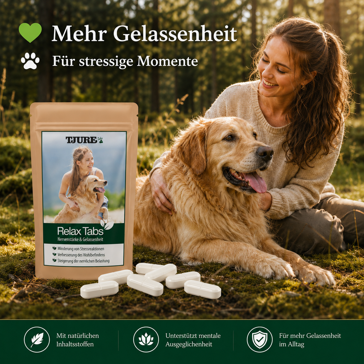 TJURE - Compresse Relax 250 g  | Rilassamento Naturale per il tuo Cane