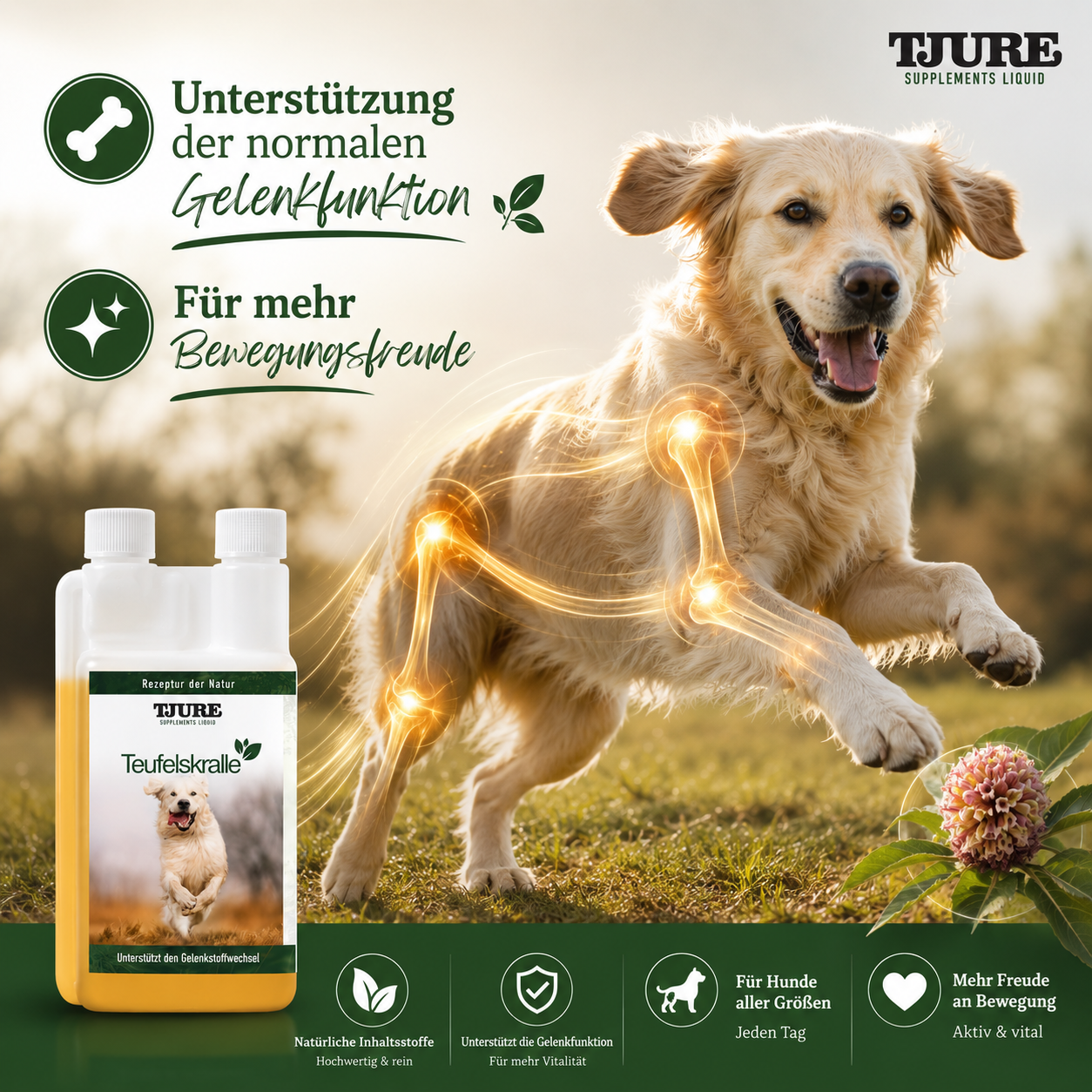 TJURE - Teufelskralle Liquid - 500 ml | Favorisce la mobilità articolare | Antinfiammatorio |