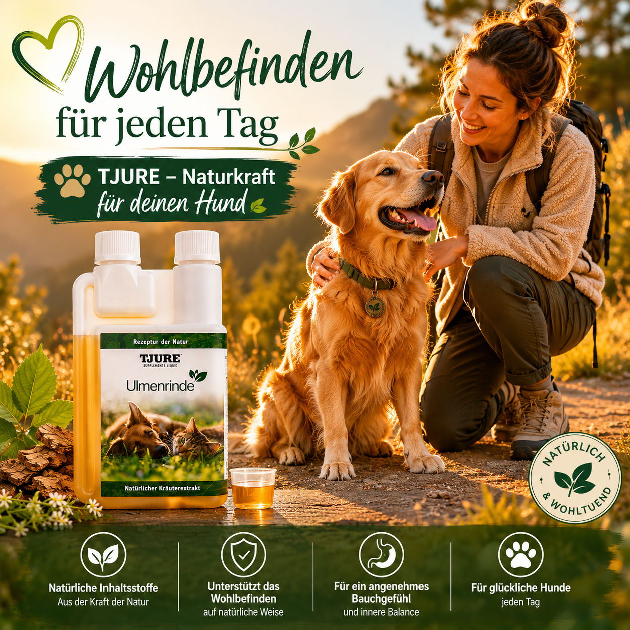 TJURE - Ulmenrinde Liquid 500 ml - | Forza naturale per una buona sensazione di pancia