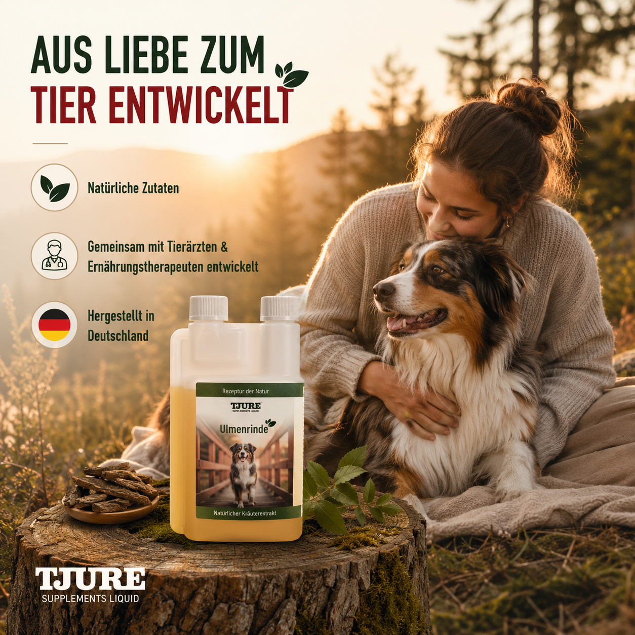 TJURE - Corteccia di Olmo Liquido 250 ml - 1000 ml | Forza naturale per un buon benessere intestinale