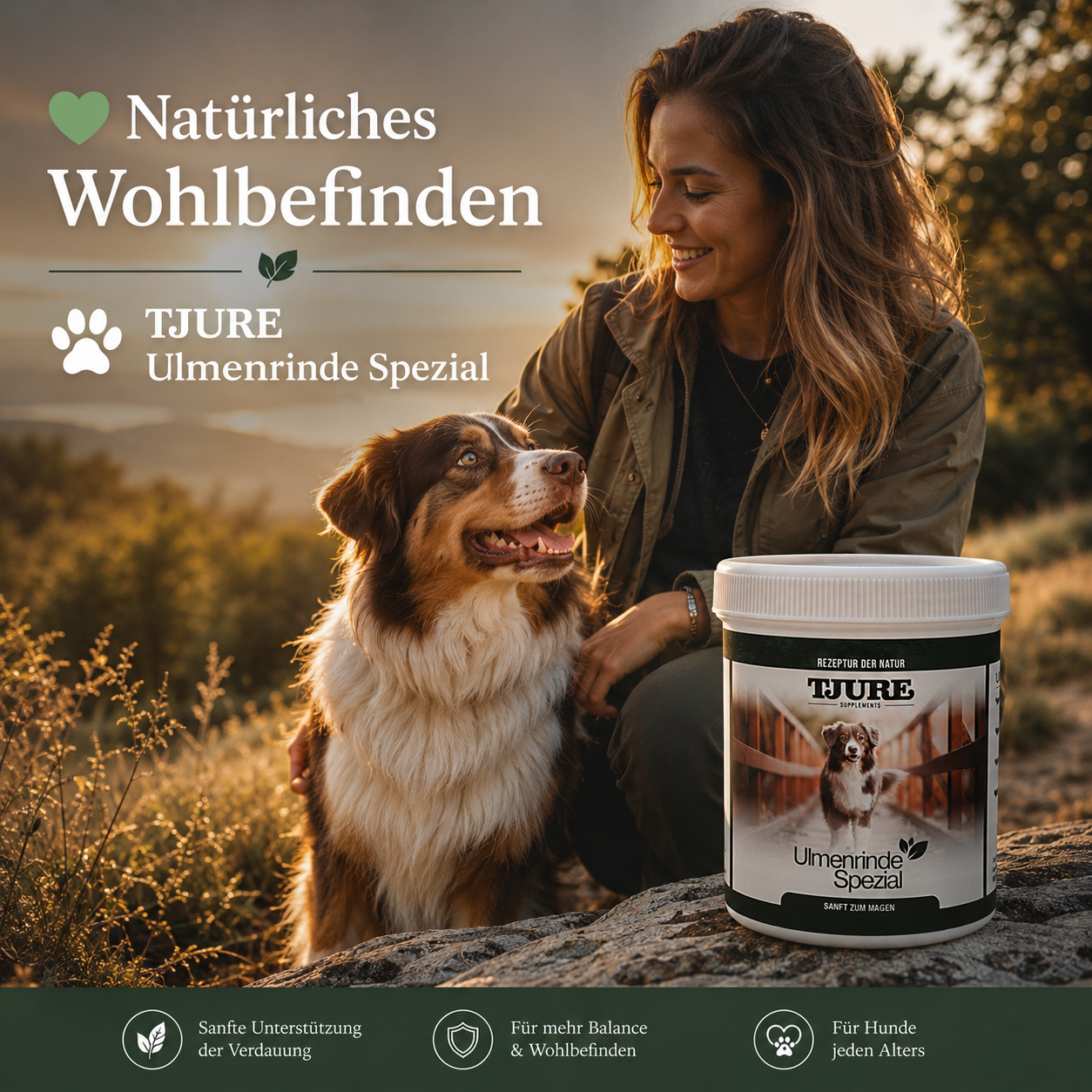 TJURE Corteccia di Olmo Speciale – Aiuto per stomaco e digestione dei cani 150 g molto concentrato
